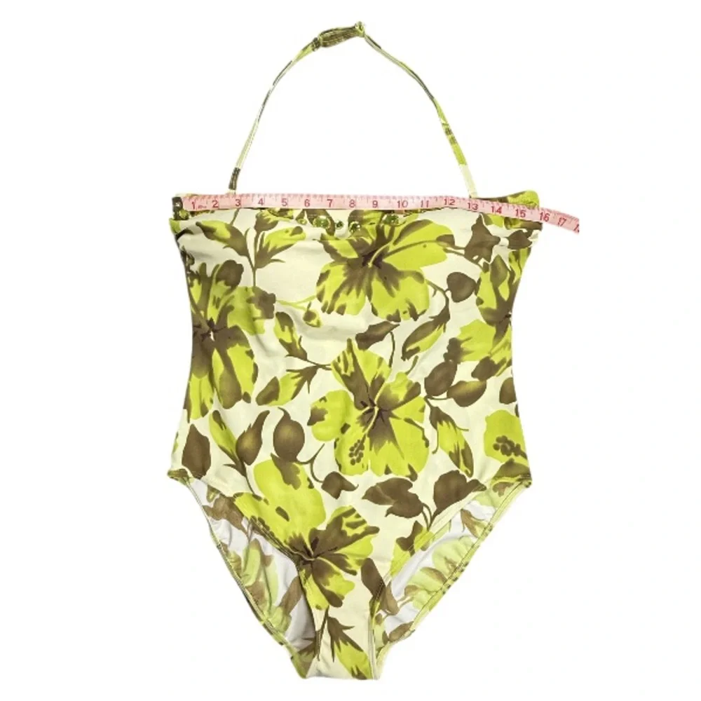 NWT NEWPORT NEWS | Tropical Floral Halter One Piece Swimsuit Swimwear Beach 14